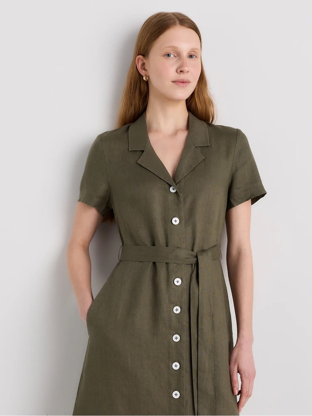 Quince 100% European Linen Button Front Dress ✨ size L - Picture 6 of 8